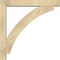Ekena Millwork Thorton Block Rough Sawn Bracket w/ Offset Brace, Douglas Fir, 6"W x 40"D x 40"H BKT0604X40X40THR05RDF - alternate 4